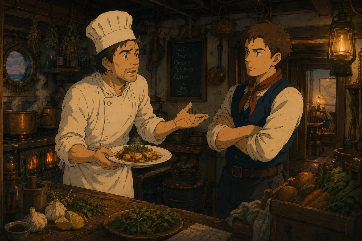 The cook tries